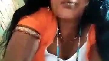 Village aunty recording herself for husband