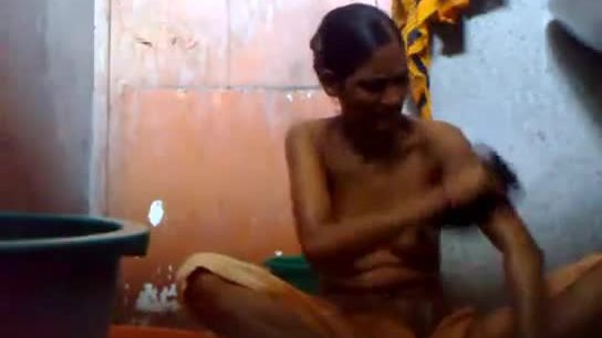 Young desi indian wife recorded in shower for you